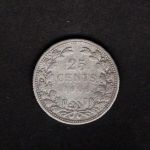 Niederlande 1906 25 Cents Königin Wilhelmina