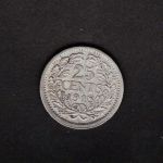 Niederlande 1918 25 Cents Wilhelmina