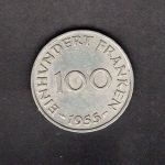 Saarland 1955 100 Franken