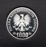 Polen 1986 1000 Zl. Fußball WM 1986 PROBE PP