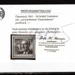 Österreich MiNr. 1177 postfrisch verschobener Trauerrand geprüft Sturzeis