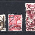 franz. Zone Württemberg MiNr. 35-37 gestempelt geprüft