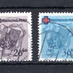 franz. Zone Rheinland-Pfalz MiNr. 42-45 A gestempelt geprüft Schlegel