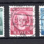 franz. Zone Baden MiNr. 47-49 gestempelt geprüft Schlegel