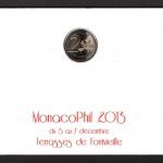 Monaco 2013 2 Euro ST 20 Jahre UN Mitgliedschaft im Klappfolder