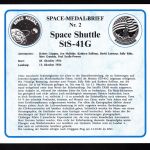 USA Space-Medal Brief #2 Space Shuttle Sts-41 G