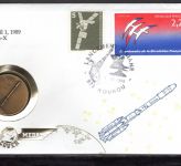 Frankreich Space-Medal Brief #28 Ariane V30
