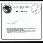 Frankreich Space-Medal Brief #28 Ariane V30