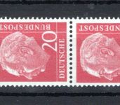 Bund MiNr. 185 y R postfrisch Nr. 0210 unten, 5er Streifen