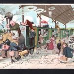 Spasskarte "Landpartie" 1902 Bahnpoststempel, Berlin > Hettstedt