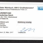 Deutsches Reich Infla MiNr. 118 b Ecke Platten Nr. postfrisch Kurzbefund