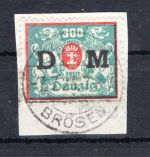 Danzig MiNr. D 35 Briefstück Kurzbefund Soecknick