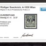 Danzig MiNr. D 37 gestempelt Kurzbefund Soecknick