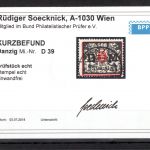 Danzig MiNr. D 39 gestempelt Kurzbefund Soecknick