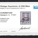 Danzig Porto MiNr. P 19 Y gestempelt Kurzbefund Soecknick