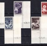 Saarland MiNr. 309-312 Br postfrisch Volkshilfe, Fotobefund Geigle