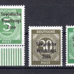SBZ Allg. Ausgaben MiNr. 207 b, 208 b, 211 b postfrisch geprüft Paul