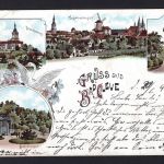 AK Cleve (Kleve) NRW 1897 Stahlbrunnen, Aussichtsturm, Schwanenburg