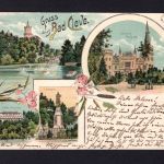 AK Cleve (Kleve) NRW 1898 Moyland, Hotel Maywald, Lohengrin-Denkmal