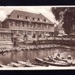AK Cleve (Kleve) NRW um 1920 Hotel-Cafe Scho mit Bootsanleger