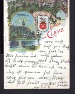 AK Cleve (Kleve) NRW 1901 Schwanenturm und Totalansicht