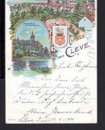 AK Cleve (Kleve) NRW 1900 Schwanenturm und Totalansicht