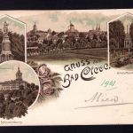 AK Cleve (Kleve) NRW 1901 Totalansicht, Amphietheater, Lohengrin Denkmal
