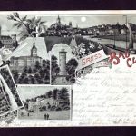 AK Cleve (Kleve) NRW 1899 Totalansicht mit Frachtsegler, Bad Hotel