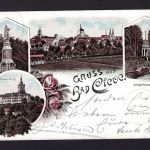 AK Cleve (Kleve) NRW 1896 Totalansicht, Lohengrin Denkmal, Schwanenburg