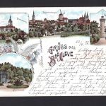 AK Cleve (Kleve) NRW 1897 Gesamtansicht, Stahlbrunnen, Aussichtsturm