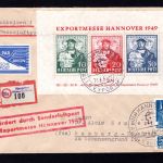 Bi-Zone MiNr. Block 1 a R-Brief + Luftpost mit ZF