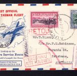 Neuseeland Erstflugbeleg Neuseeland-Australien 30. April 1940