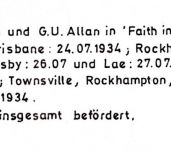 Australien Erstflugbeleg Australien-Papua- Australien 24. Juli 34