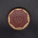 Freistaat Sachsen 1921 Notmünze Böttger Steingut 10 Mark