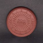 Medaille 1923 300 Jahre Stadt Riesa, Steingut