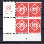 UNO New York MiNr. 11 x RZf CO II postfrisch 4er Bl. mit CO Pfeilspitze