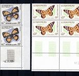 Laos MiNr. 151-154 Schmetterlinge - als ER-Vbl., Satz postfrisch Tiere