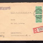 Gemeinschaftsausgabe MiNr. 930 Mehrfachfrankatur auf R-Brief portogerecht