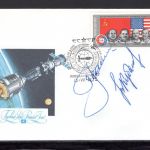 Sowjetunion MiNr. 4371 FDC Autogramme von A. Leonov und V. Kubasov