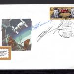 Sowjetunion MiNr. 4218 FDC Autogramme von P. Klimuk und V. Lebedev
