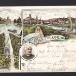 AK Cleve (Kleve) NRW 1896 S. Kneipp, Amphietheater, Kanal mit Frachter