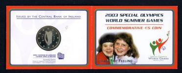Irland 2003 5 Euro Special Olympics im Blister BU