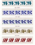 Bund MiNr. 694-703 + 773 postfrisch 5er Streifen schwarze Nummer