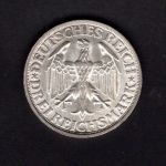 Weimar 1928 D 3 Reichsmark Dinkelsbühl vz-st