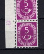 Bund MiNr. 125 DZ 8 postfrisch senkr. Paar, geprüft Schlegel