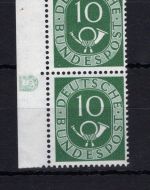 Bund MiNr. 128 DZ 5 postfrisch senkr. Paar, geprüft Schlegel