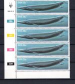 Südwestafrika MiNr. 466-471 Rand-Bogenteile postfrisch Tiere Wale