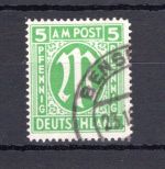 Bi-Zone MiNr. 12 Gy gestempelt waag. Paar, geprüft Hettler