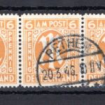 Bi-Zone MiNr. 13 Ax gestempelt 3er Streifen, geprüft Hettler