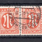 Bi-Zone MiNr. 14 Az gestempelt geprüft Hettler